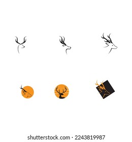 Deer Logo set  Template vector icon illustration design