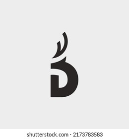 Deer Logo simple and unique design suitable for real estate logo design. Deer Home d letter logo