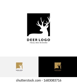 Deer logo stock vector template