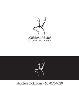 deer logo template design vector