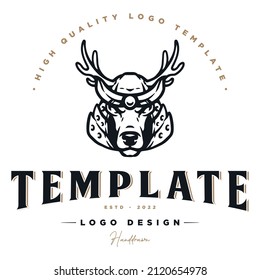 deer logo template inspiration. vector