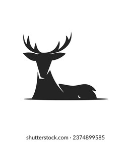 Deer logo template Isolated. Brand Identity. Icon Abstract Vector graphic