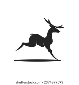 Deer logo template Isolated. Brand Identity. Icon Abstract Vector graphic