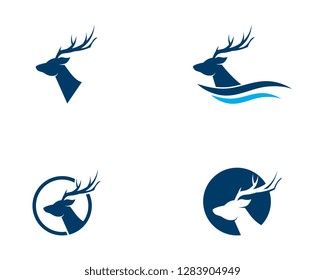 Deer Logo Template vector icon illustration design