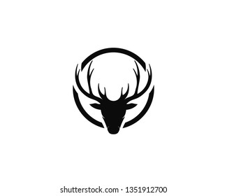 Deer logo template vector icon illustration design 