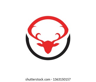 Deer Logo Template vector icon illustration design