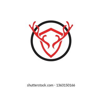 Deer Logo Template vector icon illustration design