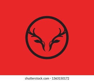 Deer Logo Template vector icon illustration design