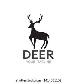 Deer Logo Template vector icon illustration design