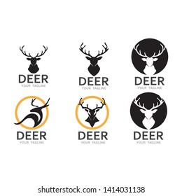 Deer Logo Template vector icon illustration design