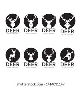 Deer Logo Template vector icon illustration design