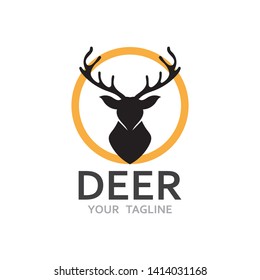 Deer Logo Template vector icon illustration design