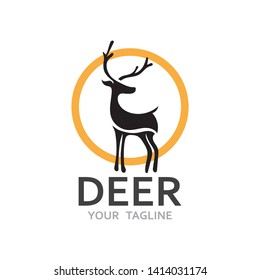Deer Logo Template vector icon illustration design