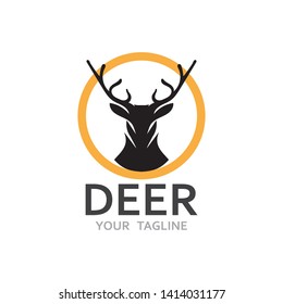 Deer Logo Template vector icon illustration design