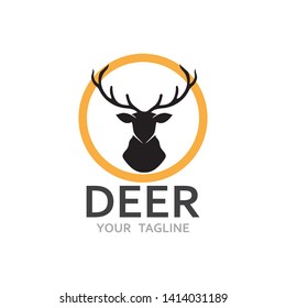 Deer Logo Template vector icon illustration design