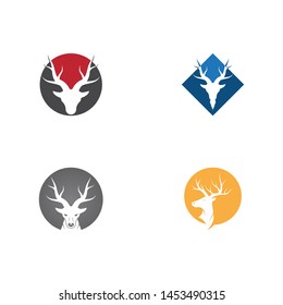 Deer Logo Template vector icon illustration design