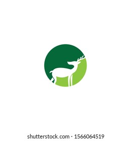 Deer logo template vector icon design