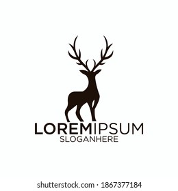 Deer Logo Template vector icon illustration design
