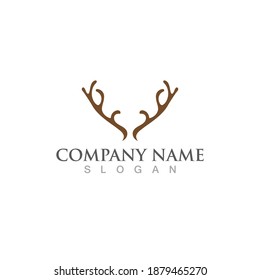 Deer Logo Template vector icon illustration design