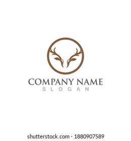 Deer Logo Template vector icon illustration design