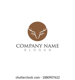 Deer Logo Template vector icon illustration design