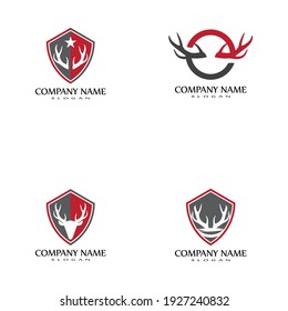 Deer Logo Template vector icon illustration design