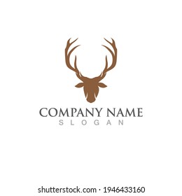 Deer Logo Template vector icon illustration design