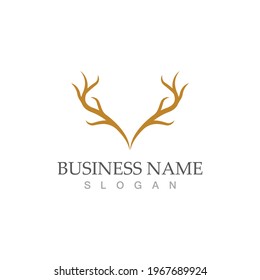 Deer Logo Template vector icon illustration design