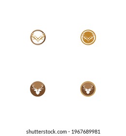 Deer Logo Template vector icon illustration design