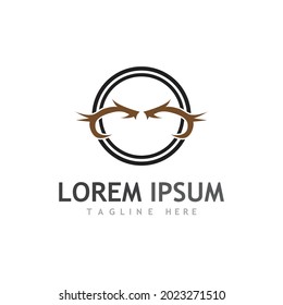 Deer Logo Template vector icon illustration design