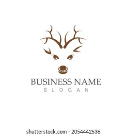 Deer Logo Template vector icon illustration design