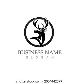 Deer Logo Template vector icon illustration design