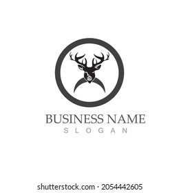 Deer Logo Template vector icon illustration design