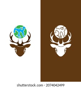 Deer Logo Template vector icon illustration design
