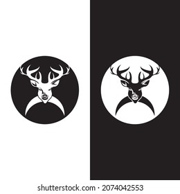 Deer Logo Template vector icon illustration design