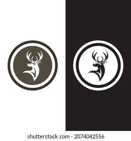 Deer Logo Template vector icon illustration design