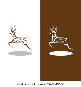 Deer Logo Template vector icon illustration design