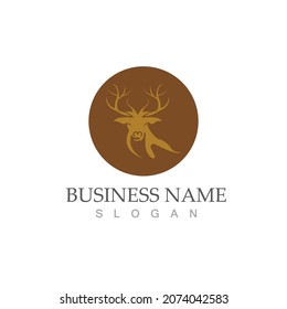 Deer Logo Template vector icon illustration design