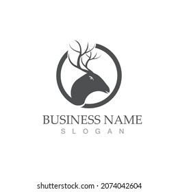 Deer Logo Template vector icon illustration design