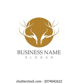 Deer Logo Template vector icon illustration design