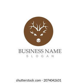 Deer Logo Template vector icon illustration design
