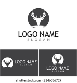 Deer Logo Template vector icon illustration design