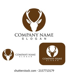 Deer Logo Template vector icon illustration design