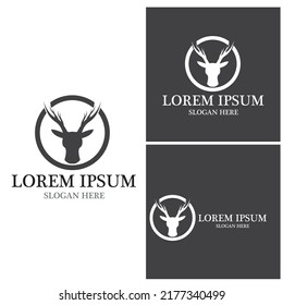 Deer Logo Template vector icon illustration design