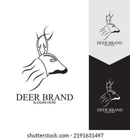 Deer Logo Template vector icon illustration design