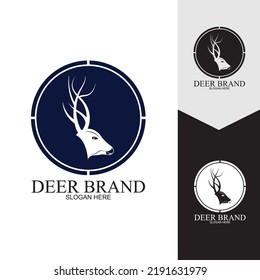 Deer Logo Template vector icon illustration design