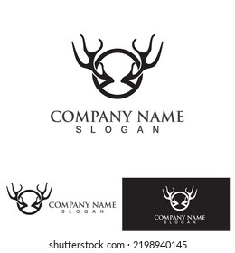 Deer Logo Template vector icon illustration design
