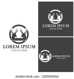 Deer Logo Template vector icon illustration design