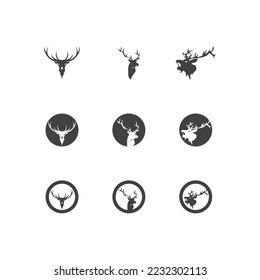 Deer Logo Template vector icon illustration design