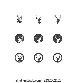 Deer Logo Template vector icon illustration design